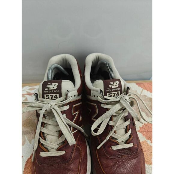 Size 9.5 - New Balance 574 Leather Dark Brown main image 4